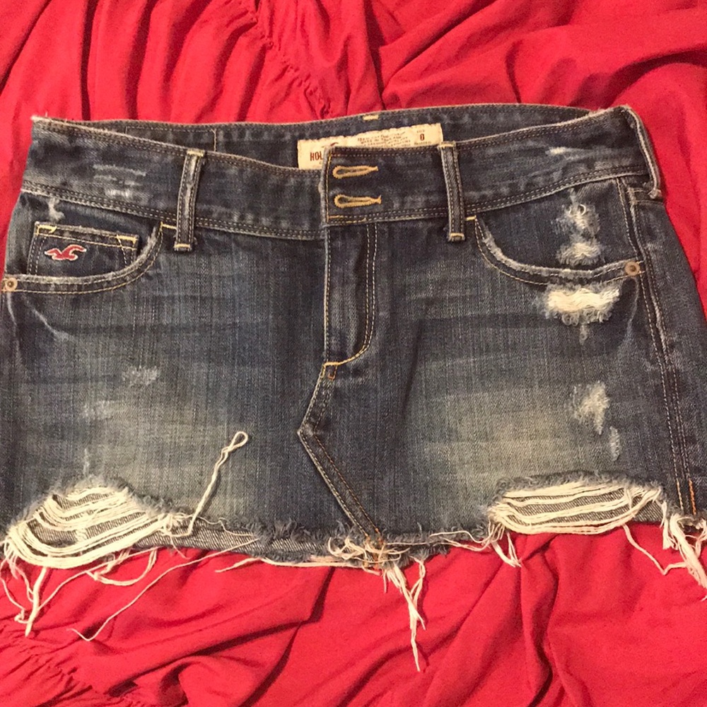 Denim mini skirt